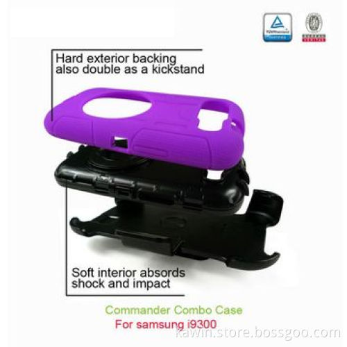 Commander 2-in-1 PC + Silicone Cover for Samsung Galaxy S3